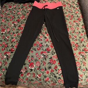 PINK Victoria's Secret Black and Pink Leggings